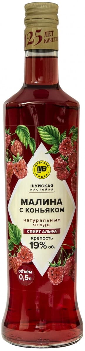 Ликер "Шуйская" Малина с коньяком
