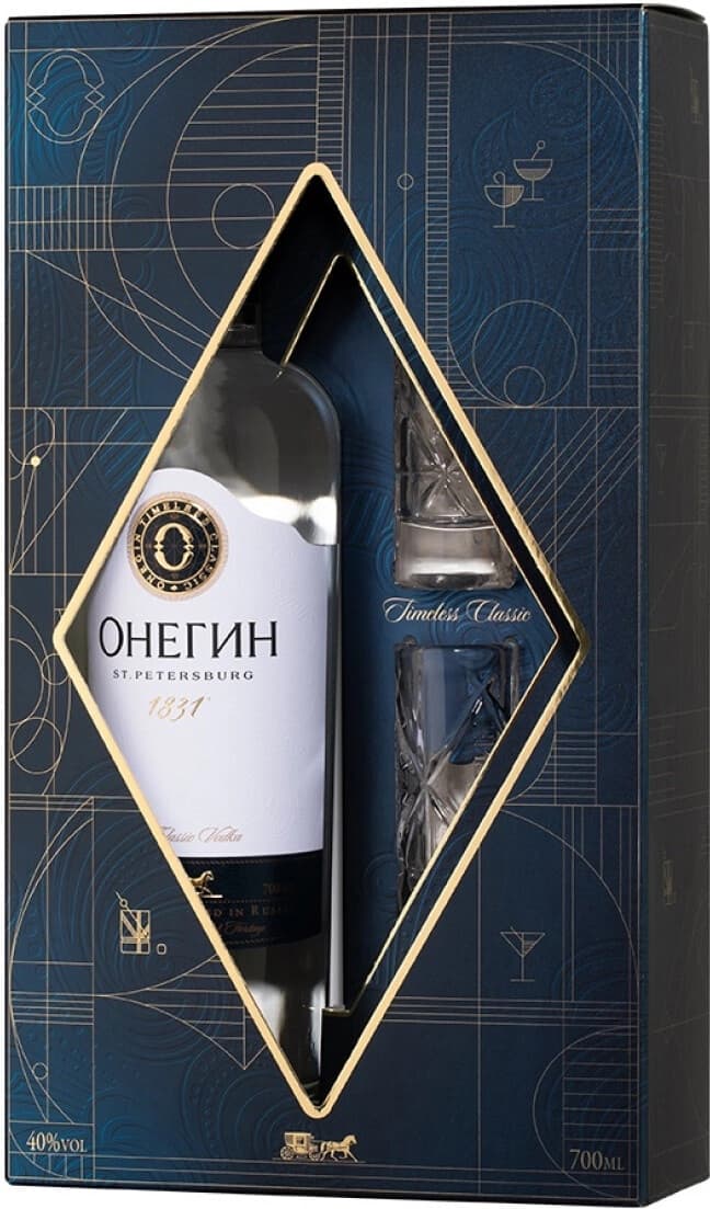 "Онегин", подарочный набор с двумя рюмками