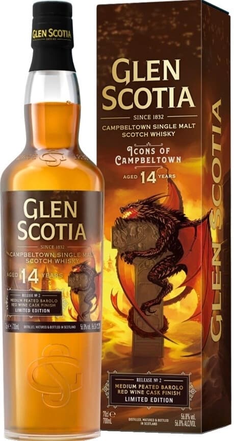 Виски "Glen Scotia" Release №2 The Dragon Barolo Cask Finish 14 Years Old, gift box