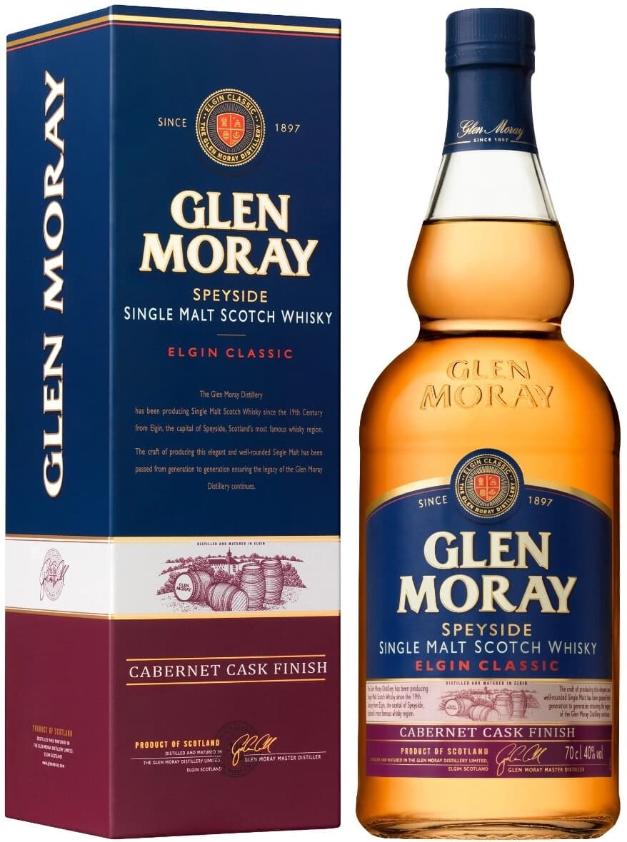 Виски "Glen Moray" Elgin Classic Cabernet Cask Finish, gift box