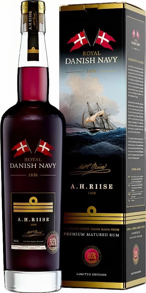 Ром "A.H. Riise" Royal Danish Navy Strength, gift box