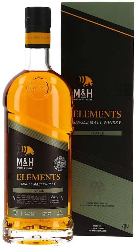 Виски M&H, "Elements" Peated, gift box