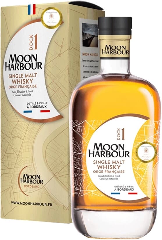 Виски Moon Harbour, "Dock 1" Single Malt Chateau Haut-Bergeron, gift box
