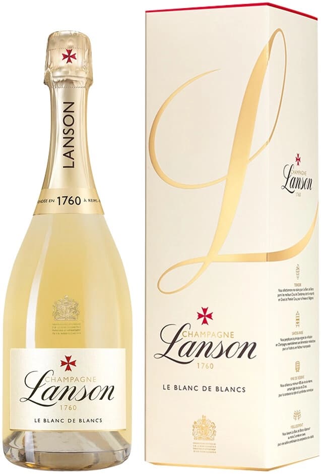Шампанское Lanson, Le Blanc de Blancs Brut, Champagne AOC, 2018, gift box