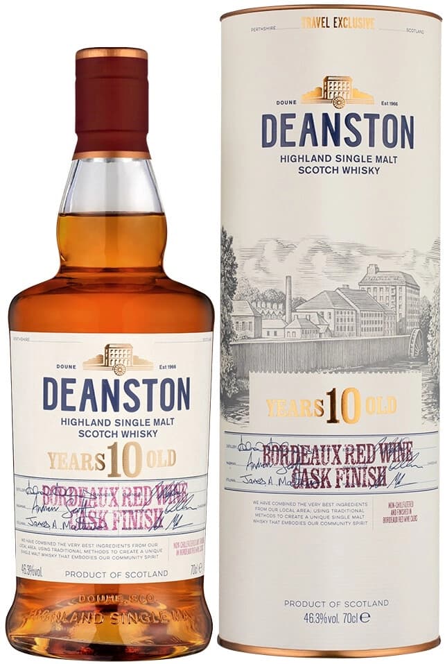 Виски "Deanston" 10 Years Old Bordeaux Red Wine Cask Finish, gift box