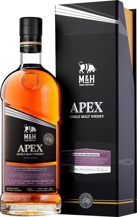 Виски M&H, "Apex" Peated Fortified Red Wine Cask, gift box