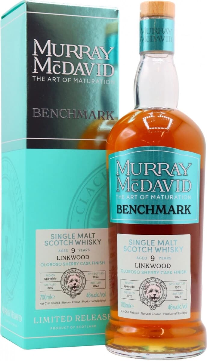 Виски Murray McDavid, "Benchmark" Linkwood 9 Years Old, gift box