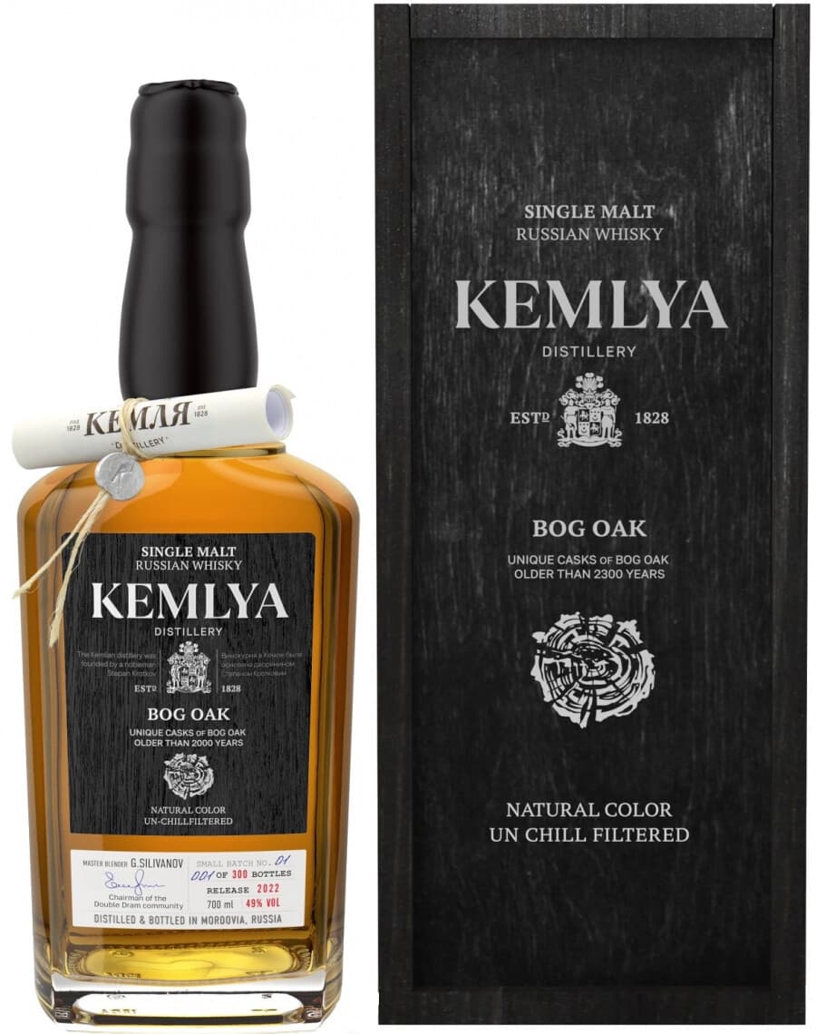 Виски "Kemlya" Bog Oak, wooden box