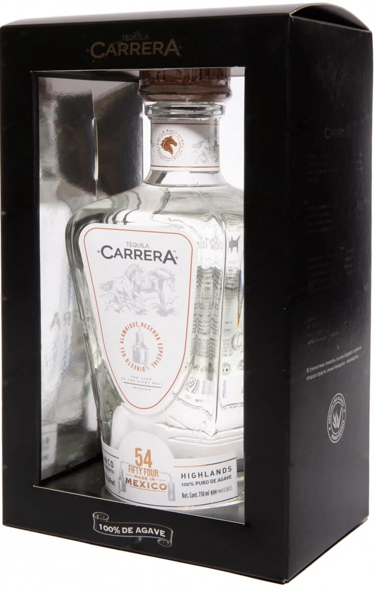 Текила "Carrera" Blanco Still Strength, gift box