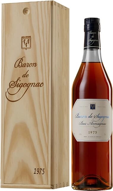 Арманьяк "Baron de Sigognac", 1975, wooden box