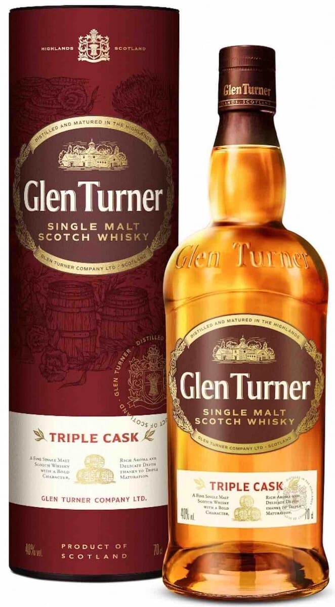 Виски "Glen Turner" Triple Cask Single Malt, in tube